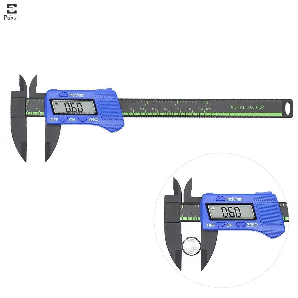 Precision Digital Caliper Large LCD Screen Plastic Electronic Vernier Caliper Measuring Tool 6 inch 0-150mm