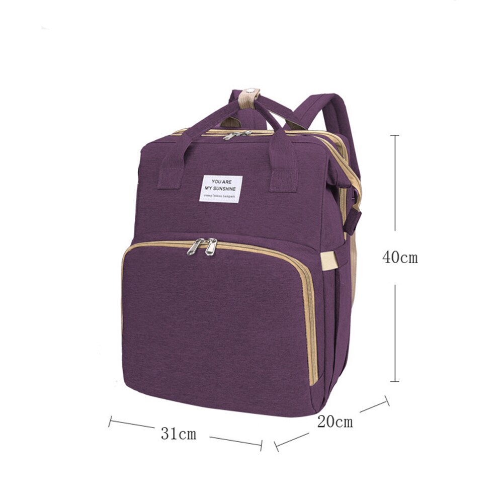 NEVEQ Baby luiertas voor het wisselen van rugzak, multifunctionele reisluiertas met USB, grote capaciteit met meerdere functies, grijs