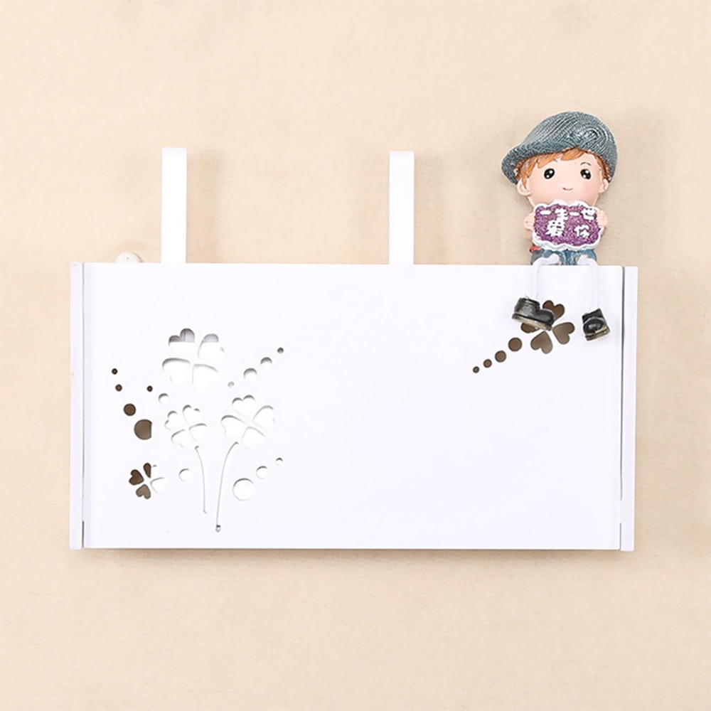 Wifi Router Storage Boxes Home Hanging Decor Cable Power Plug Wire Wall Mounted Shelf Storage Organizers