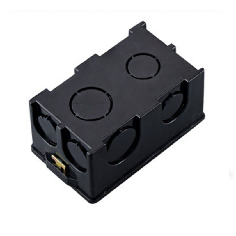 118*72mm Wall Mounted Junction Box voor Dimmer Lichtschakelaar Black Installatie Box voor ONS standaard
