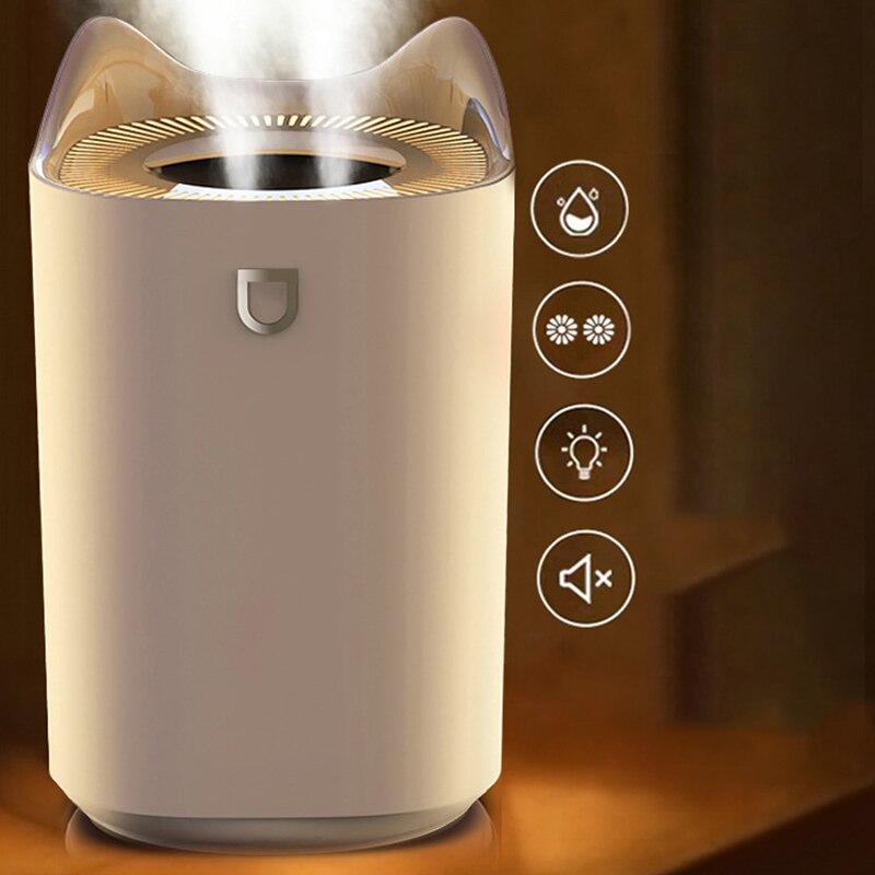 Essentials Humidifier 3L USB Double Nozzle Humidifier Aroma Essential Oi... – Grandado
