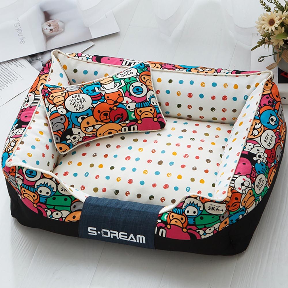 Cama de cachorro para animais de estimação, cama redonda pequena e grande para cachorros e gatos de estimação lavável, itens para animais de estimação