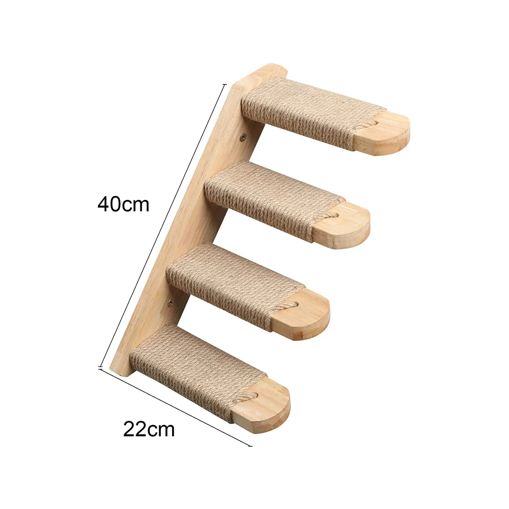 Kattenklimwand Gemonteerde Hangmat Krabpaal Voor Kat Houten Meubelladder Trappen Katten Slapen En Spelen: Marineblauw
