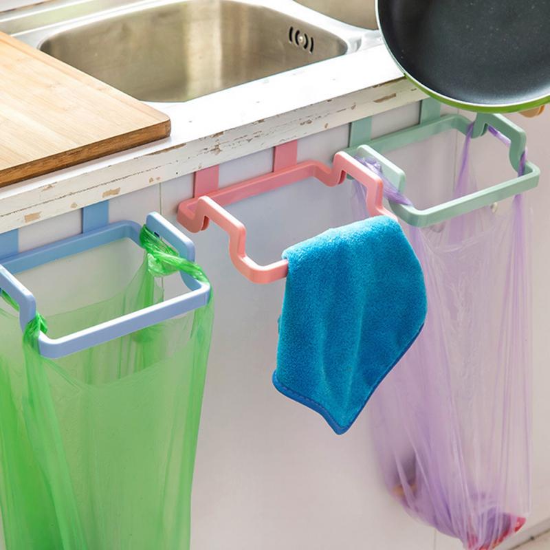 Kjøkken plast søppelsekk rackholder skapdør bakhengende søppel søppelsekk oppbevaringshylleverktøy