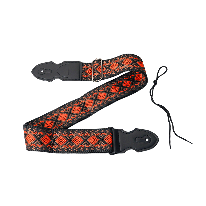 Correa de hombro para guitarra eléctrica acústica con Clips de selección, correa de bajo de madera impresa, del Reino Unido, cinturón cómodo, acceso para guitarra: Negro