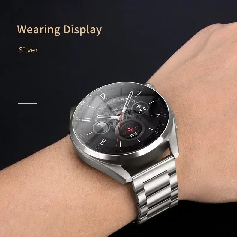 Horlogebandje van titanium voor oneplus watch 2, zakelijke armband, polsbandje met 22mm ultieme schakelarmband voor oppo watch x band