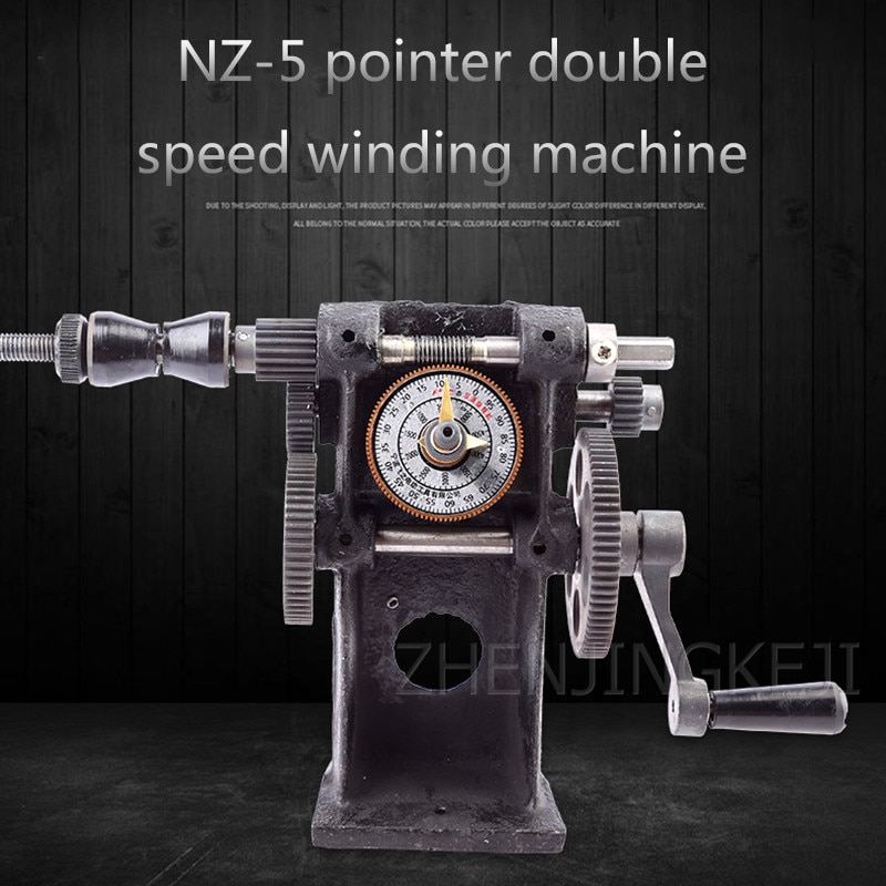 Manual Coil Winding Machine Hand Crank Electronic Count Two Speed Winding Machine 370W Home Pointer Cast Iron Winding Tools 220V