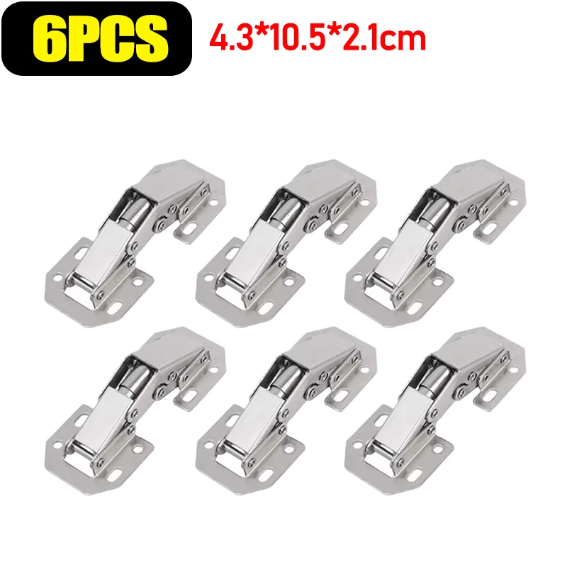 4 zoll Stahl Schrank Scharniere 90 Grad Kein Bohren See Scharnier Küche Schrank Holz Tür Scharniere einstellen DIY Möbel Hardware- Werkzeuge: Gelb