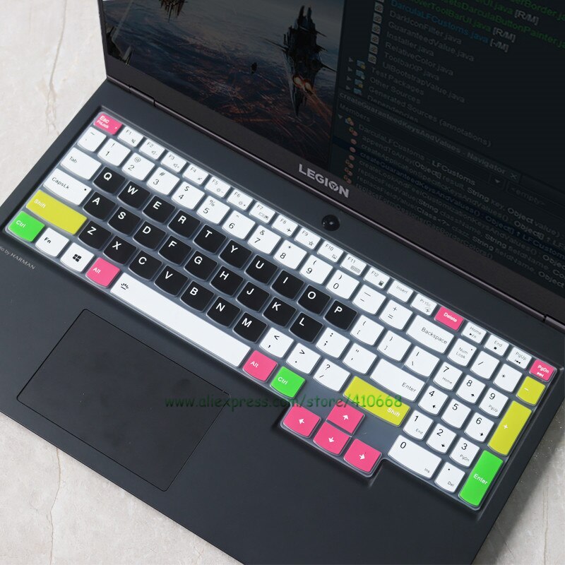 Dla LENOVO LEGION 5 17arh05h 17imh05 17 imh 17arh 17ach6h 17arh05h 17 17.3 cal silikonowa klawiatura laptopa pokrywa skóry Protector: Candy black