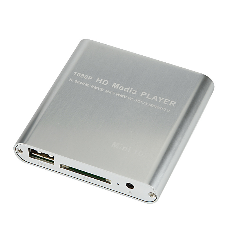 MINI reproductor de disco duro HD reproductor de coche portátil HDMI 1080P video publicidad reproductor de medios USB externo con HDMI SD Media