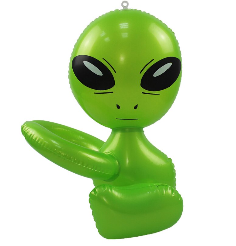 90 Cm/170 Cm Pvc Alien Opblaasbare Groene Pop Volwassen Kind Speelgoed Halloween Horror Kerst Verjaardagsfeestje Props: 30x15cm green