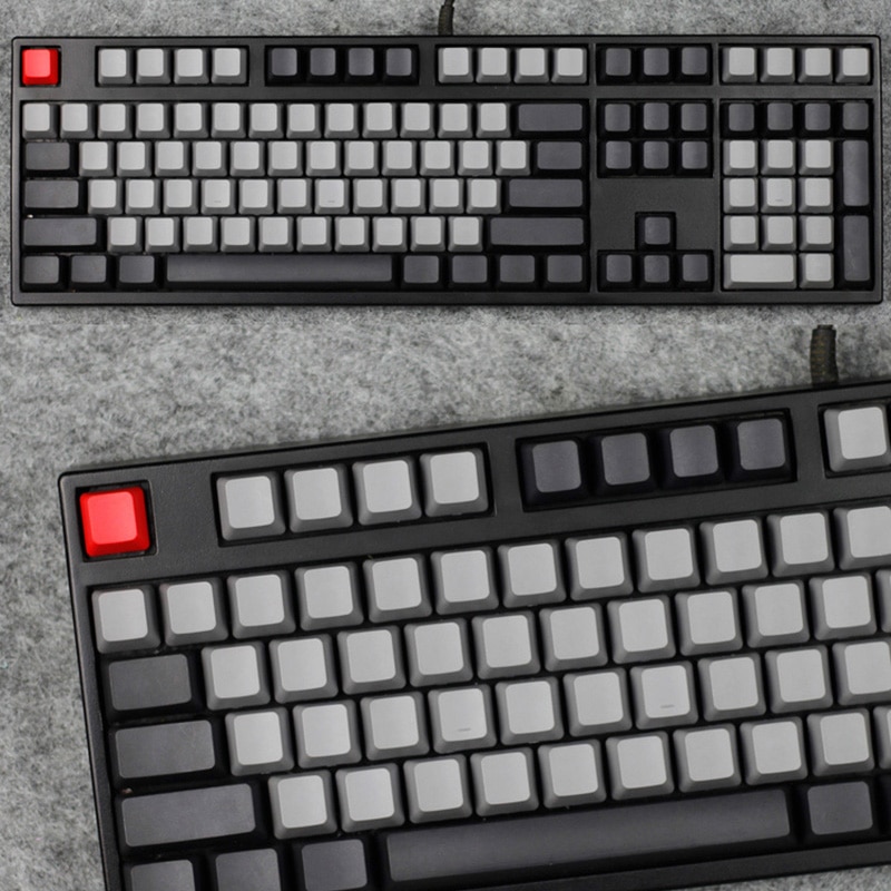 108 Keys PBT Keycap Black Gray Mixed Dolch Thick PBT OEM Profile For Cherry MX Switches Keyboard Keycap Add Mac Key
