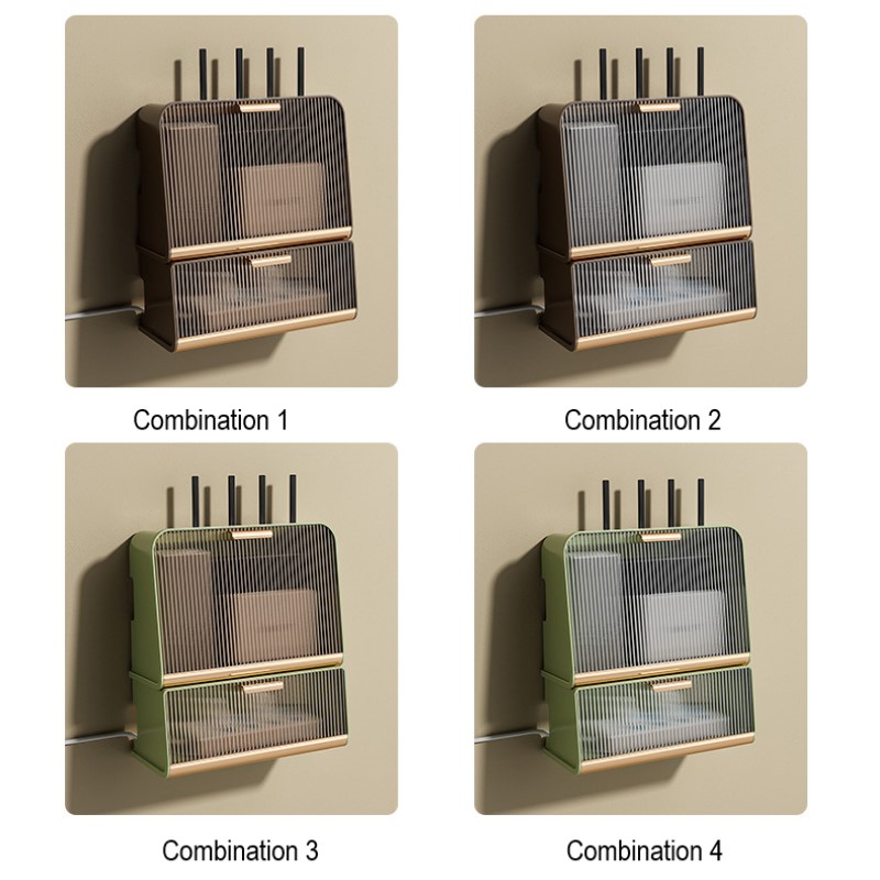 Estante para enrutador Wifi inalámbrico, caja de almacenamiento para colgar en la pared, soporte de alimentación para cables, organizador, tablero de enchufe, caja de almacenamiento