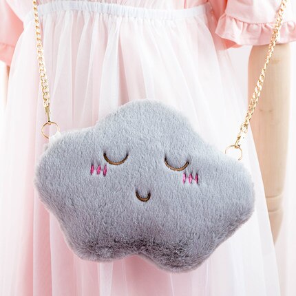 Super Cute Furry Single Shoulder Bags Mini Phone Wallet Bag Purse Cartoon Lolita Chain Sweet Girl Kawaii 11 types: 6