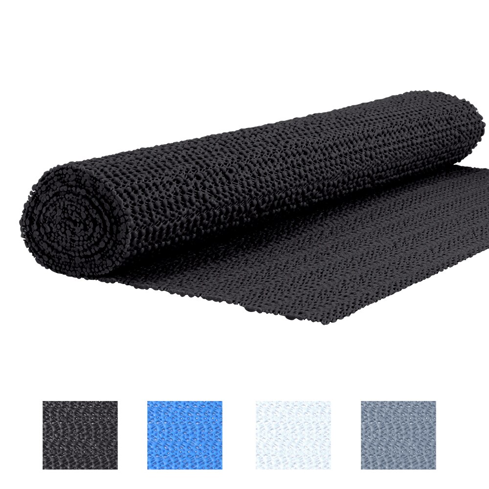 Anti-Slip Bathroom Mat Home Mat PVC Foam Non-Slip Pad Floor Mat Shelf Liner DIY Mat Kitchen Door Floor Mat Bathroom Accersories: Black