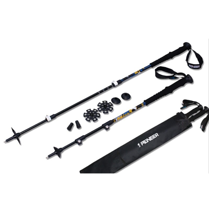 Nordic Walking Poles Telescopic Alpenstock Aluminum Alloy Shooting Walking Stick 1 Pair