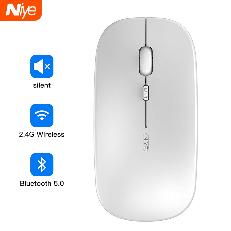 2.4G bezprzewodowa mysz komputerowa mysz Bluetooth Silent PC ergonomiczna Mause ładowalna mysz optyczne USB myszy do biura Laptop PC