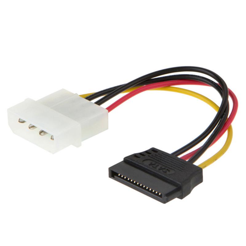 Cable adaptador IDE de 4 pines macho a 3 puertos SATA hembra, divisor de disco duro, Cable de fuente de alimentación SATA, 22cm