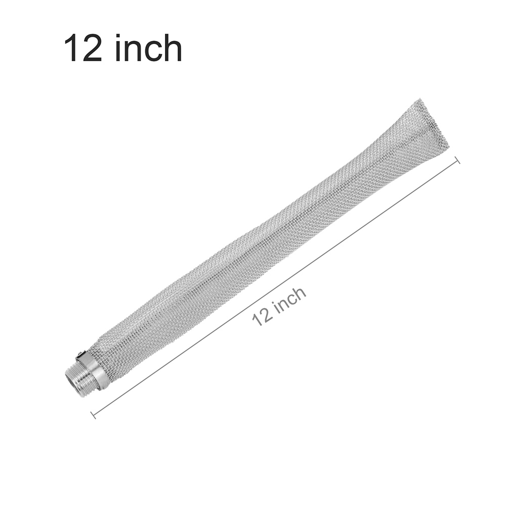 Filtre à bière réutilisable en acier inoxydable, 6/12 pouces, filtre Bazooka en maille Durable pour la maison, outil de Bar de brassage: 12 inch