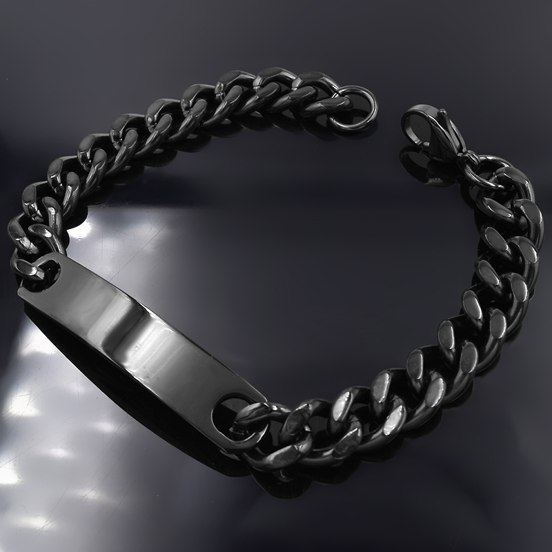 ATGO ID Bracelet 316L Stainless Steel Best Friends Men Retail Punk Rock Hip Hop BB001