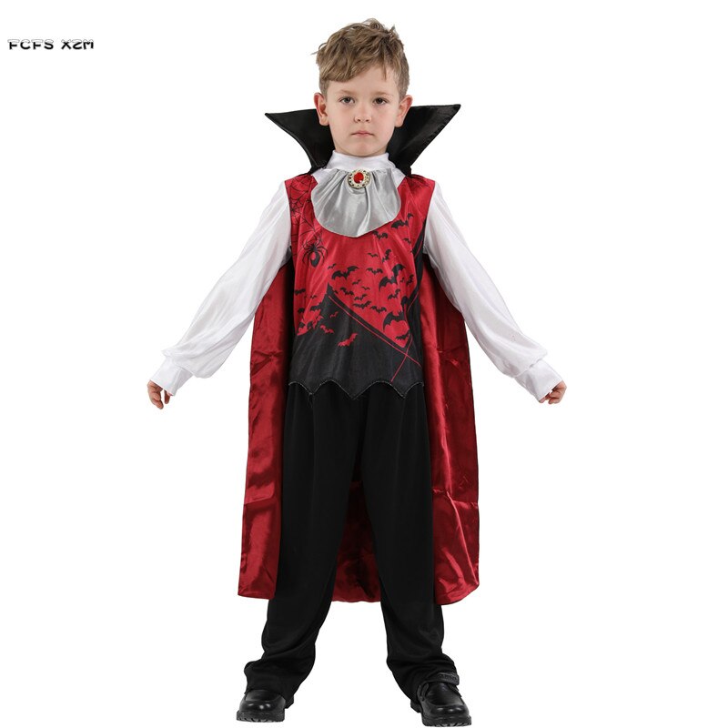 Jongens Halloween Vampier Enge Kostuums Kinderen Kids Demon Dracula Cosplays Carnaval Purim Maskerade Rollenspel Party Dress