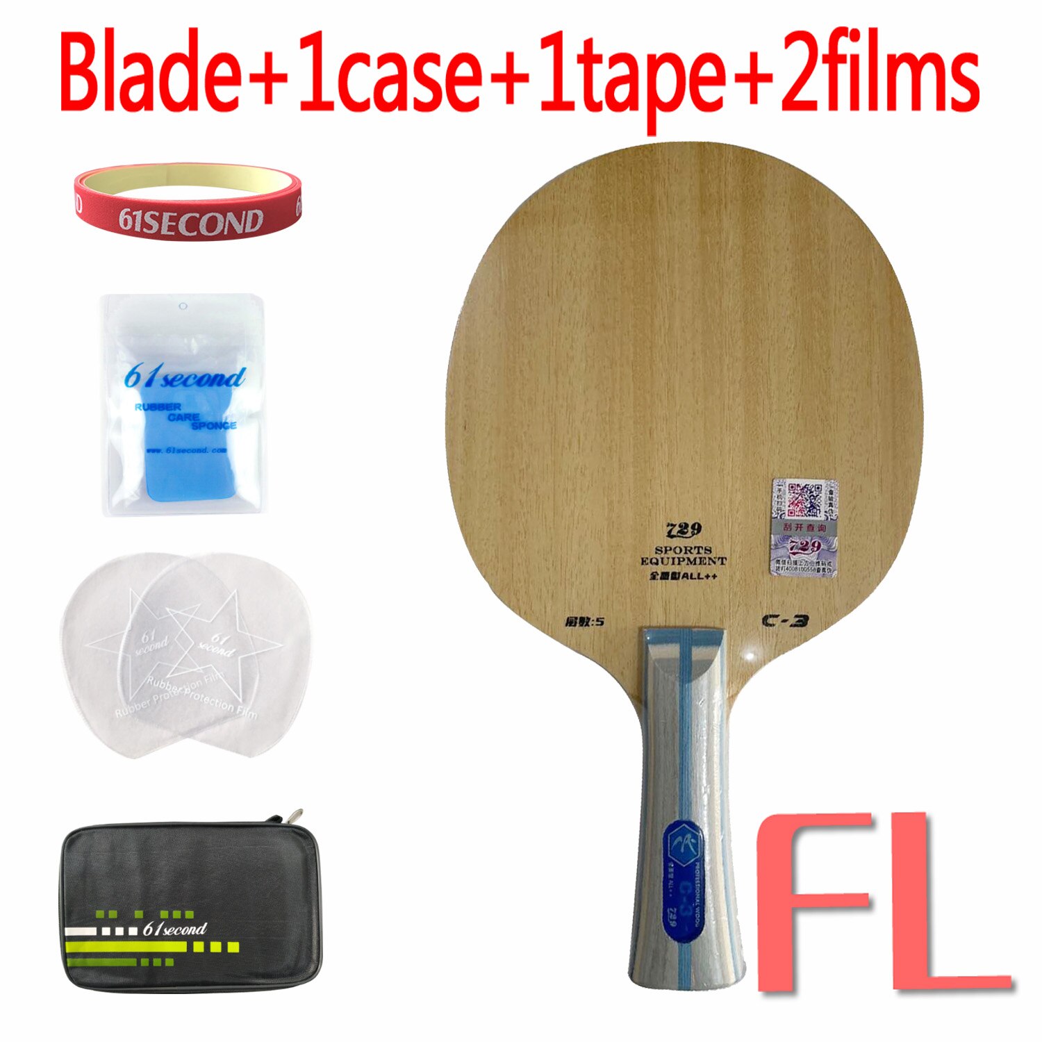 RITC 729 Friendship C-3 C3 C 3 table tennis pingpong blade: FL with FM case