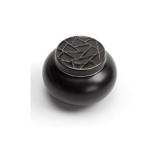 Urna funeraria de cerámica para adultos, urna de cremación artesanal A prueba de humedad para una pequeña cantidad de cenizas humanas, cuatro colores: 1