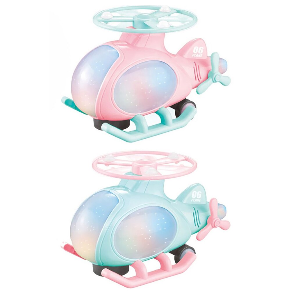 Children's Toy Airplane 360 Degree Rotating Light Music Helicopter Model Helicopter Model With Light Music Cartoon Airplane