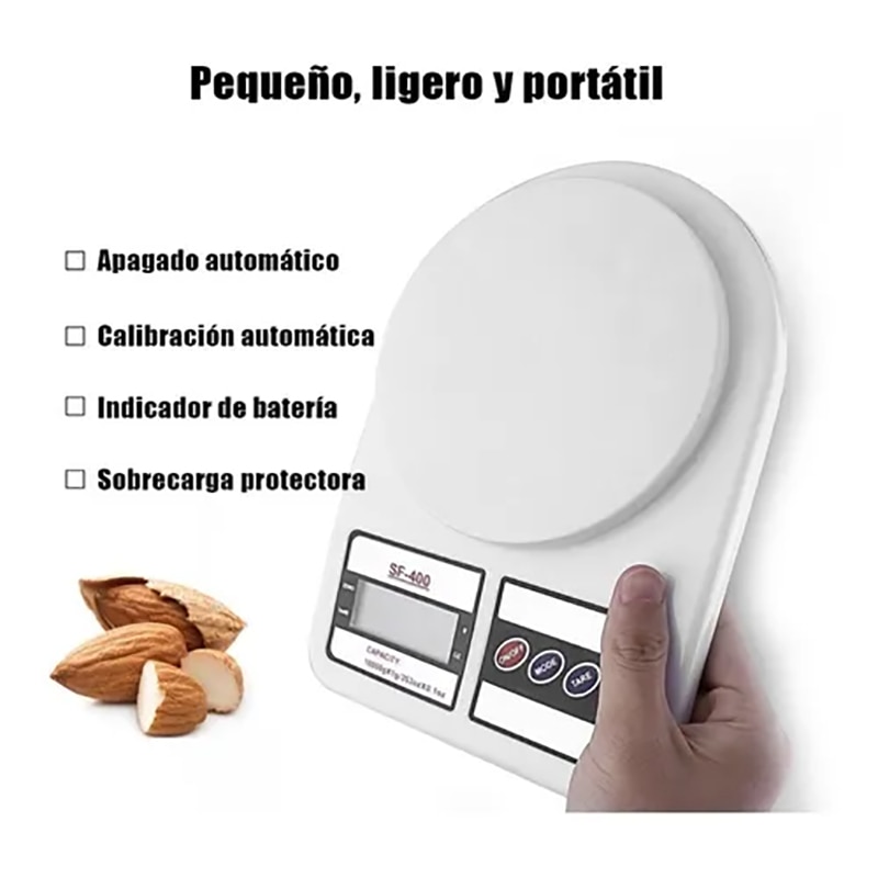 Bascula Cocina Balanza Digital Cocina 1 Grs a 5 Kg Balanza Cocina con 2 Pilas AA Peso Cocina Vascula Cocina Bascula Cocina Digital Bascula Comida