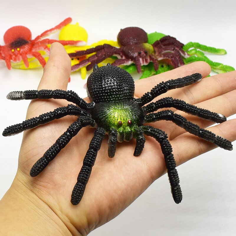 1 pz &quot;spoof horror animale morbido plastica insetti giocattoli modello ragno scorpione lucertola locusta animali figure ufficio scherzo giocattoli