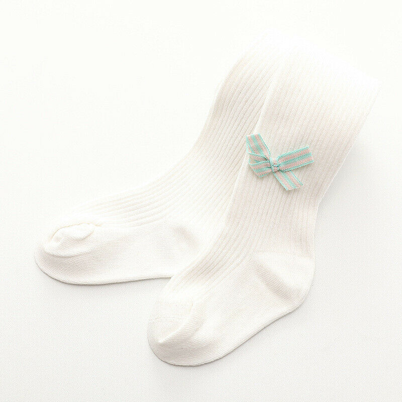 Emmababy piger børn tights strømpebukser sløjfe strikket vinter varme strømper fest skolestrømper