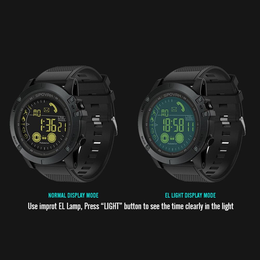 Bluetooth Stappenteller Sporthorloge Outdoor Digitale Smart Sport Horloge Mannen Stappenteller Horloge Voor Ios En Android 50M Waterdicht