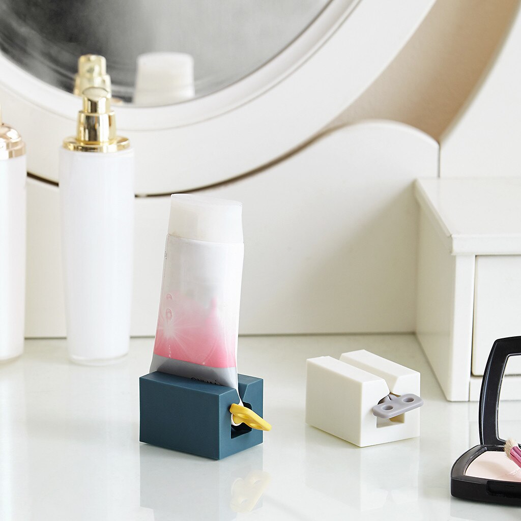 Toothpaste Dispenser Plastic Toothpaste Squeezer Holder Bathroom Tooth Paste Easy Rolling Stand 2 Pcs Distributeur Dentifrice