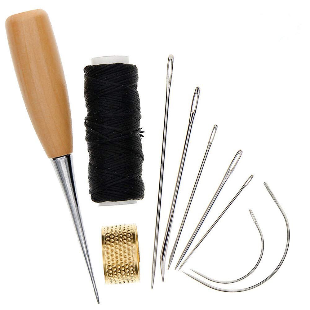 Leathwe Naaien Tool Set Lederen Hand Naaien Machine Gewaxt Draad Naalden Voor Diy Leather Craft Riem Strips Schoenmaker Gereedschap