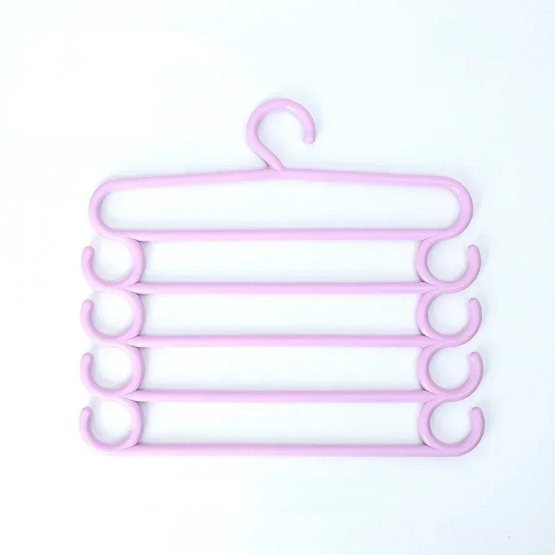 5 Lagen Kleerhangers Broek Broek Broek Hangers Handdoek Sjaals Rekken Kast Opslag Organisatoren Kleding Opslag Organisatie: Licht Groen