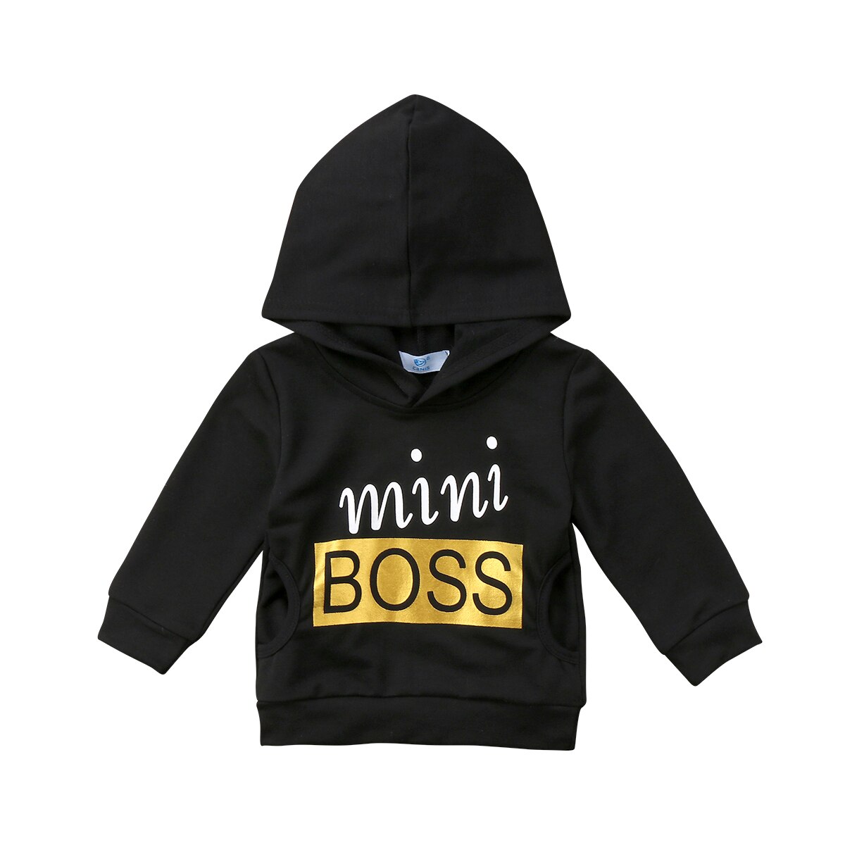 Toddler barn mini boss huvkläder nyfödd pojke flicka tröja hoodie topp kostym outfit 1-6t