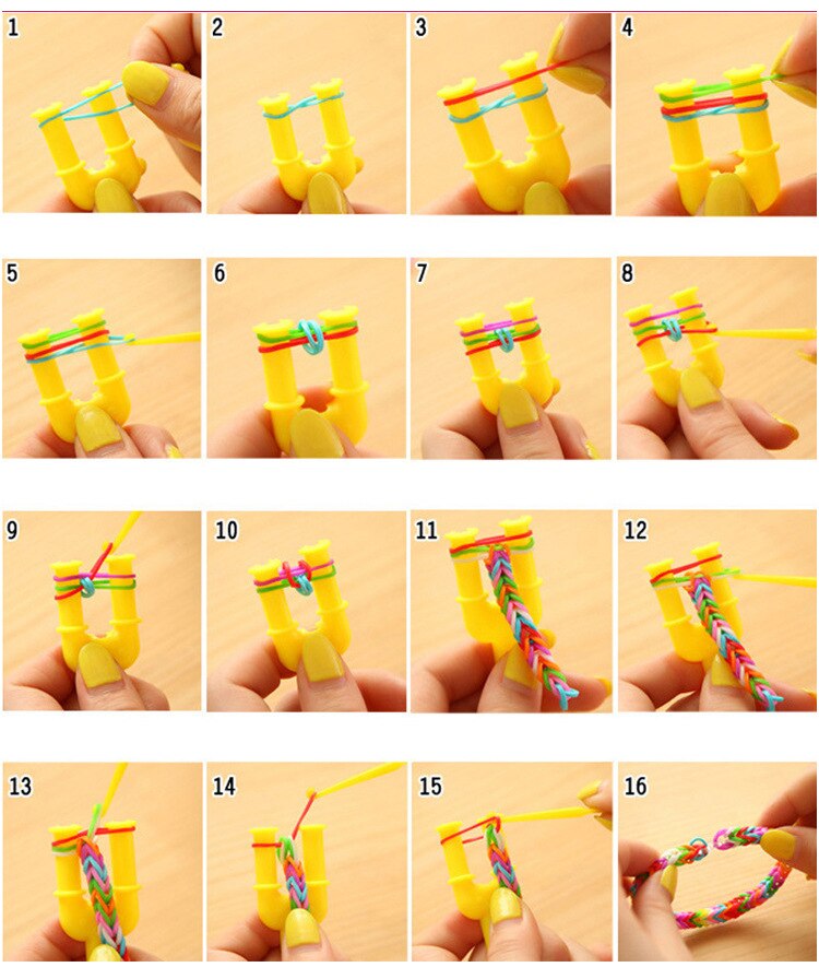 6800 stück Regenbogen Gummibänder Weben einstellen DIY Spielzeug Webstuhl Handwerk Kind Armbinde flechten Silikon Elastischen Weben Bands für mädchen