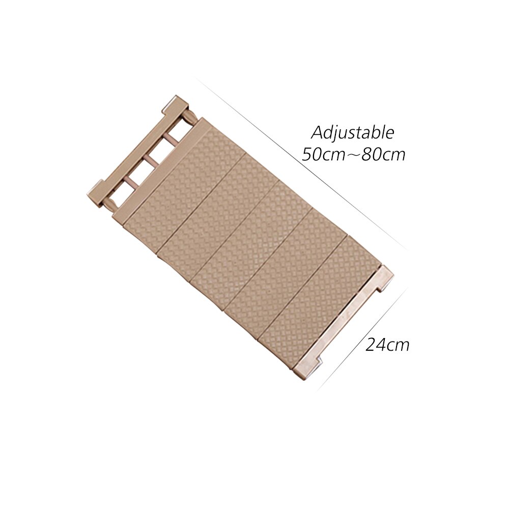 1pc Adjustable Closet Organizer Storage Shelf Wall Mounted DIY Kitchen Rack Space Saving Wardrobe Decorative Shelves: Coffee 50x80x24cm