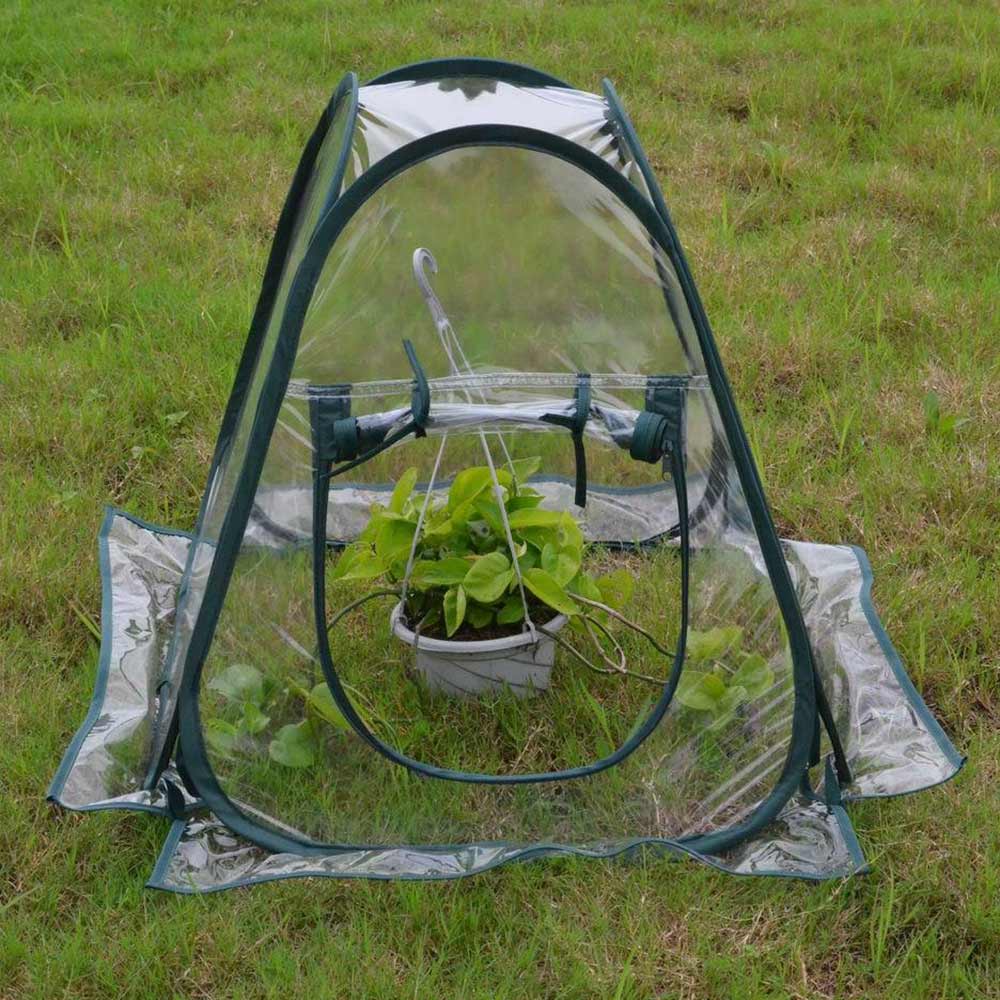 Hydrogarden Mini Greenhouse Tent Pop Up PVC Grow House Small Indoor Outdoor Garden Flower Pot Cover Patio Flower Gardening Tent