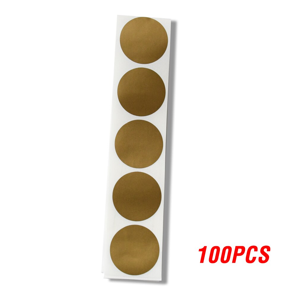50-300Pcs/Roll Golden Scratch Off Stickers Round Shape Labels Sticker DIY Handmade For Game Scratch Sticker Labels Stationery: QY508-Golden-100pcs
