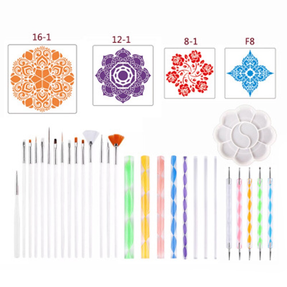 Dot painting tool nail art tool Mandala painting template tool 36-piece brush palette Art Painting Tool Set dotting kit