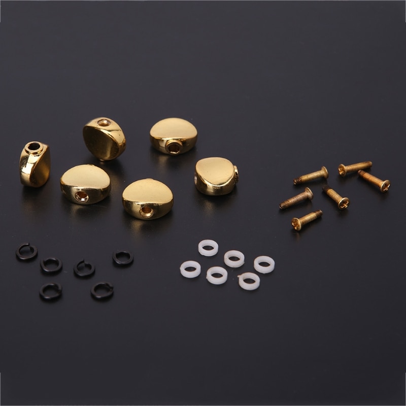 Gitaar stemknoppen accessoires 6 stuks vervangende gitaar stemknoppen stemmechanieken metalen knoppen stemknoppen onderdelen