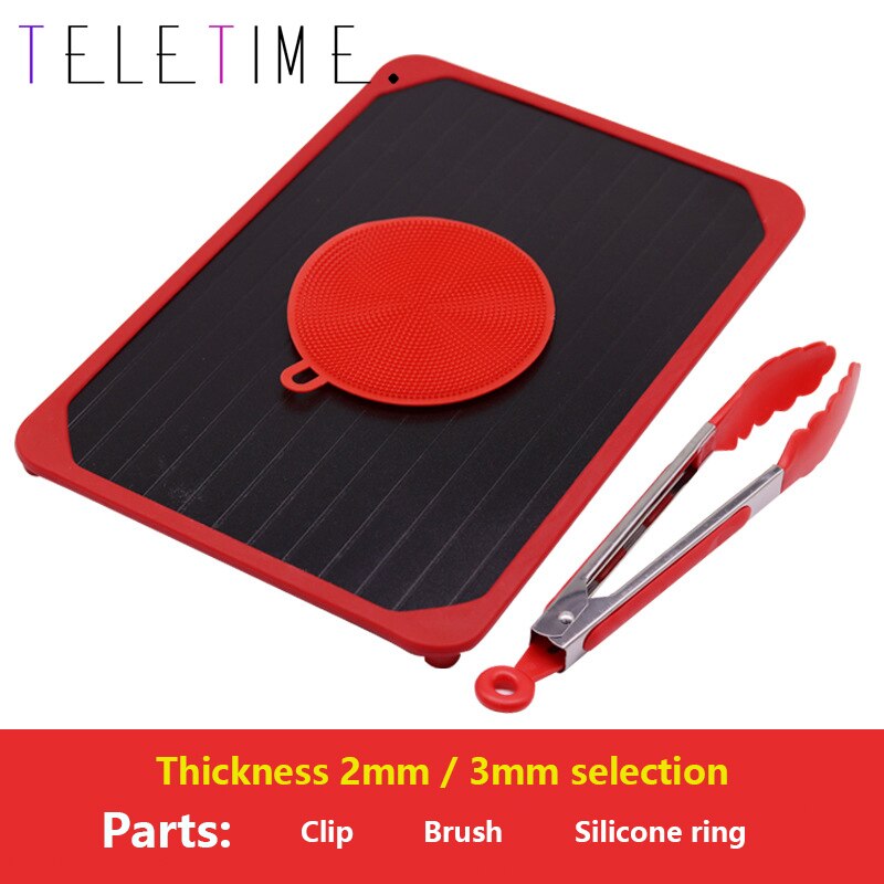 Fast Defrosting Tray Thaw Frozen Food Meat Fruit Quick Defrosting Plate Board Defrost Kitchen Gadget Tool With Diversion Trench