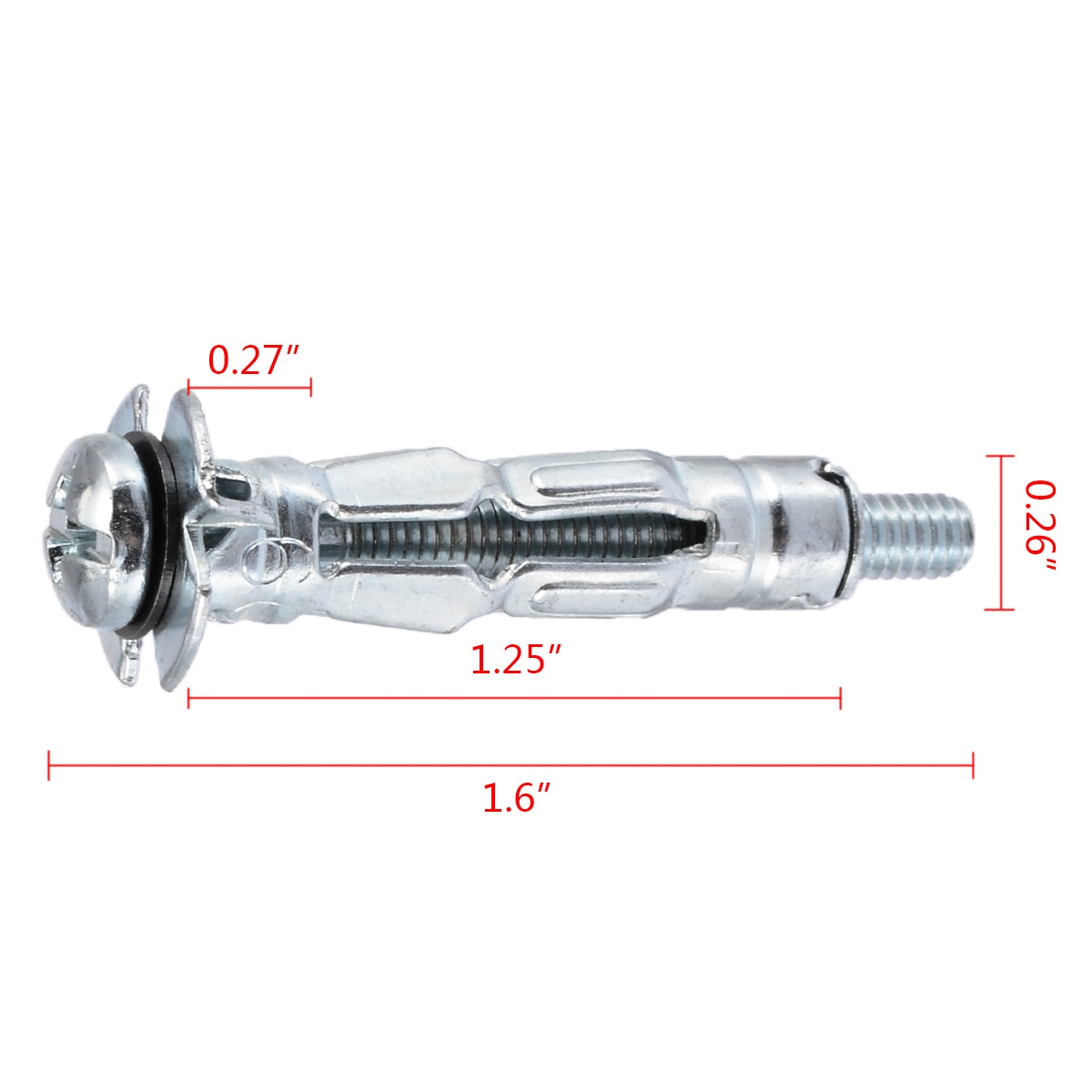 10 Pcs M4X32 Holle Muurankers Metalen Holte Gipsplaat Plug Schroef