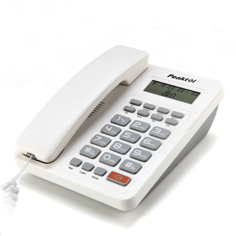 Telephone landline hotel guest room office home business phone free battery landline phone Telephone landline hotel guest room: White