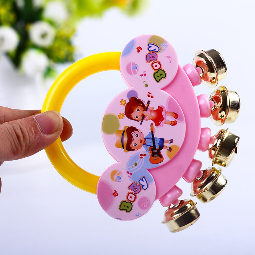 4 Uds. Sonajeros de bebé bonitos, instrumento de cascabel educativo temprano, juguetes musicales (Color al azar)