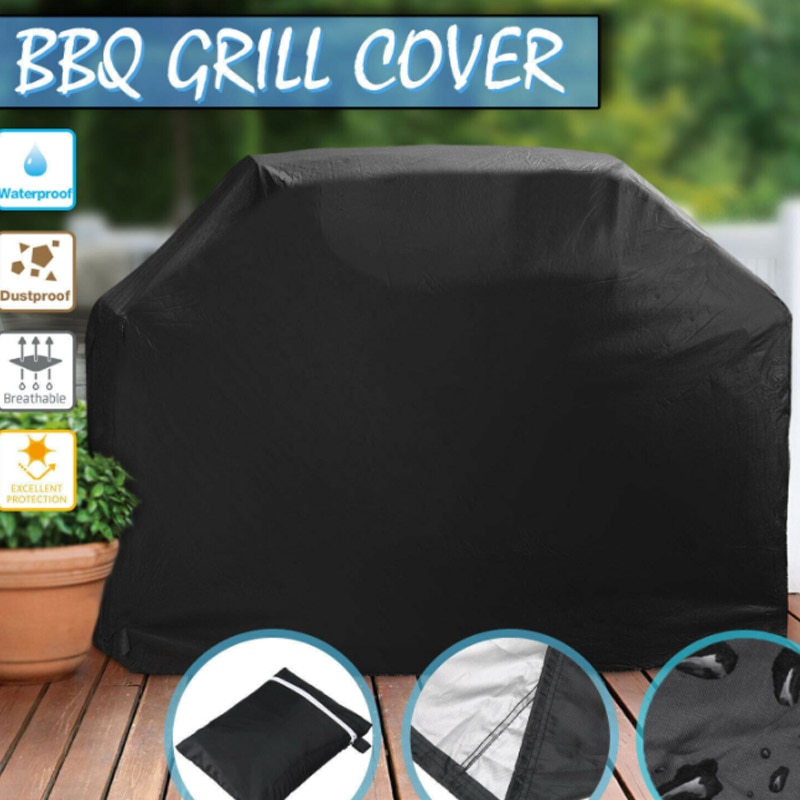 Housse de protection pour barbecue, imperméable et anti-poussière, couverture de protection pour poêle de Patio extérieur en tissu Oxford 600D robuste, accessoires