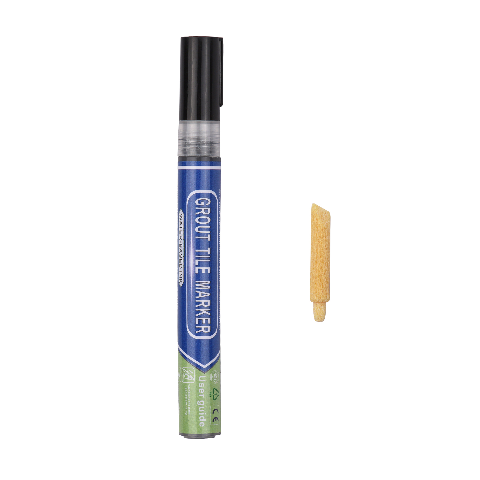 Grout Pen Water Based Tile Grout Paint Pen Renew Repair Marker Tile Gap Line Coating with Replacement Tip Waterproof: Black