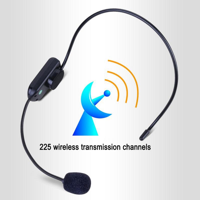 Draadloze Microfoon Headset Voice Versterker Fm-zender Voor Teaching Tour Guide Draadloze Fm Condensator Microfoon Headset