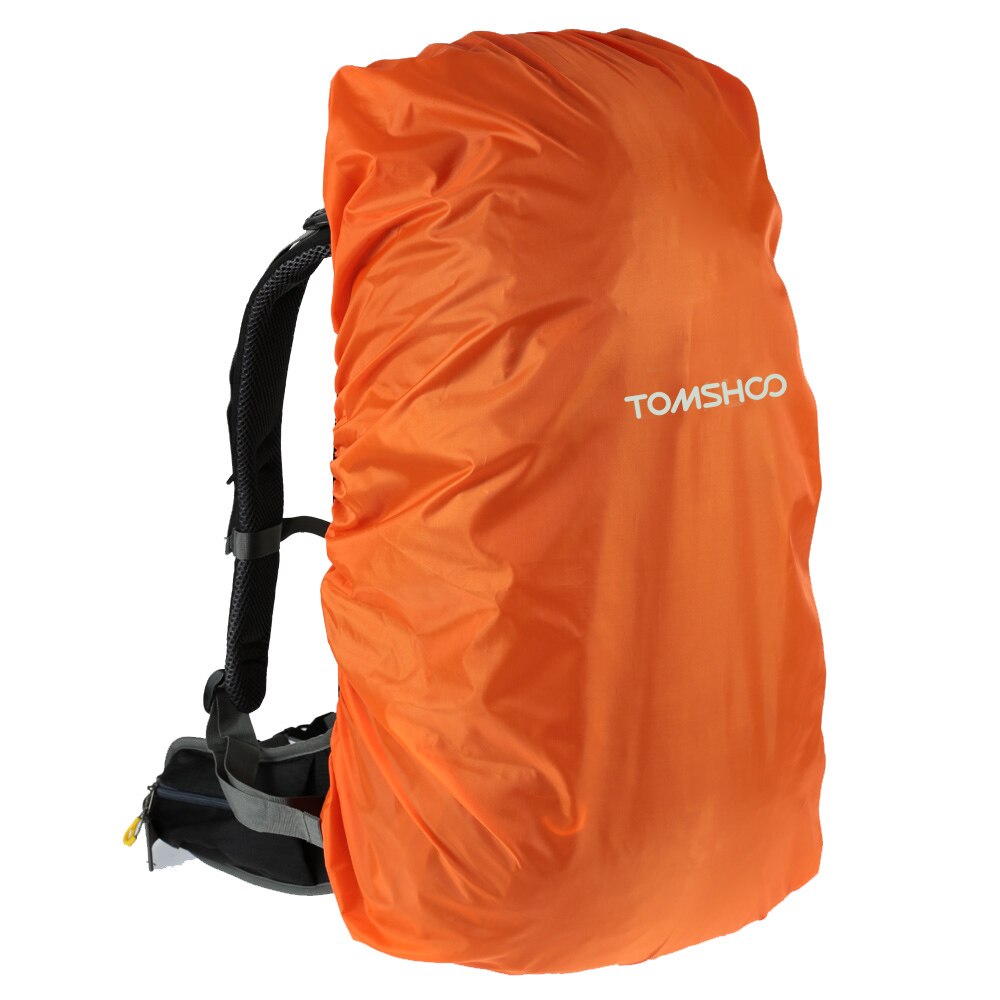 TOMSHOO-mochila impermeable reflectante de 40L-50L, resistente a la lluvia, para exteriores, senderismo, Camping y viajes: orange